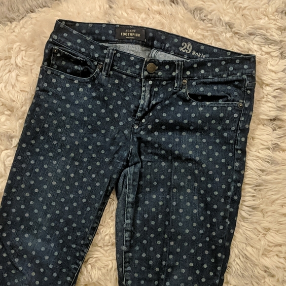 J. Crew Polka Dot Skinny Jeans - Picture 2 of 4